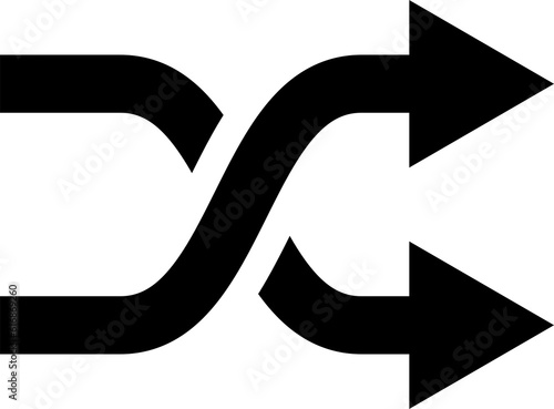Arrow shuffle icon random symbol for your web site design, logo, app, UI. illustration