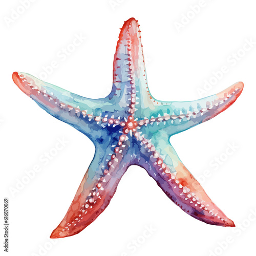 Starfish watercolor, sea animals Watercolor Painting.