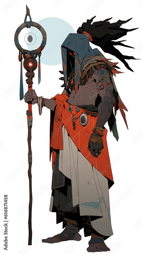 Tribal Warrior Shaman, animation style