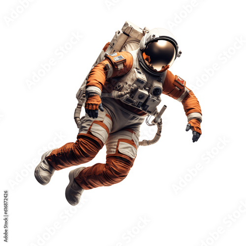 Foto Space suits isolated on transparent background. AI Generated