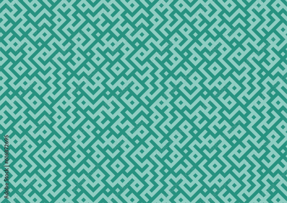Fototapeta premium abstract green background with random maze pattern