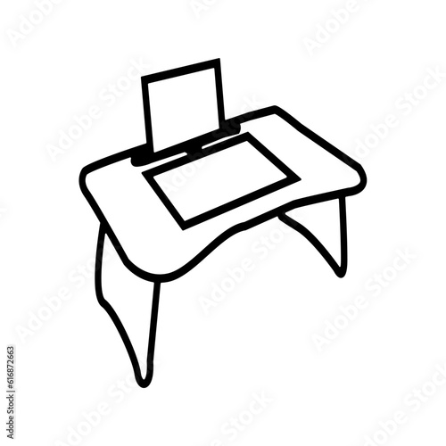 Creative team working on project. Group of business people in casual wear sitting together at the table and looking at the laptop