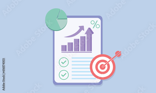 Project task management and effective time planning tools. Project development icon.on blue background © K