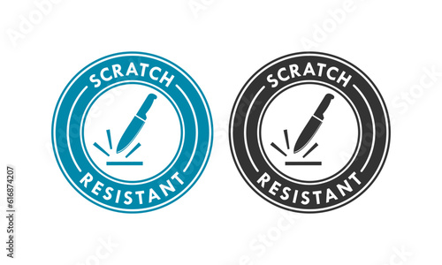 Scratch resistant design logo template illustration