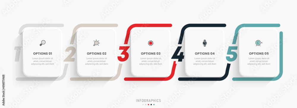 Vector Infographic label design template with icons and 5 options or steps. Can be used for process diagram, presentations, workflow layout, banner, flow chart, info graph. Vector Infographic label design template with icons and 5 options or steps. Can be used for process diagram, presentations, workflow layout, banner, flow chart, info graph.