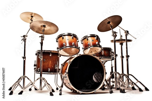 Drums isolated on white background. Generative AI.