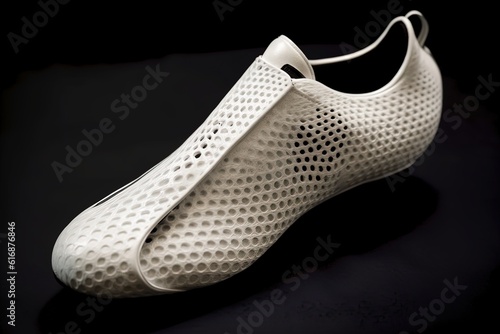 3D printed cycling shoe. Generative AI.
