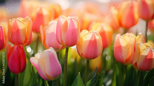 Close-up of tulips in a field