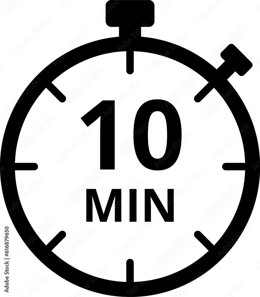 Minute timer icon - The indicates the limited cooking time or deadline. Vector illustration Minute timer icon - The indicates the limited cooking time or deadline. Vector illustration