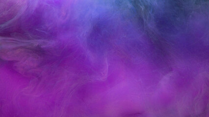 Mist texture. Color smoke. Spiritual aura. Purple pink blue haze flow glitter dust particles floating abstract art background.