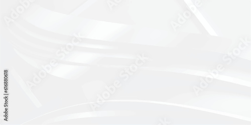 abstract white banner background and line. White gray satin texture that is white silver fabric silk panorama background with beautiful soft blur pattern natural.