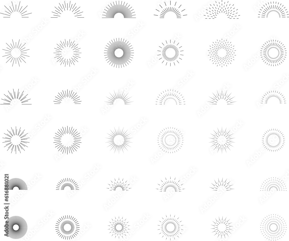 Sunburst. Hand drawn vector illustration. Sunburst. Hand drawn vector illustration.