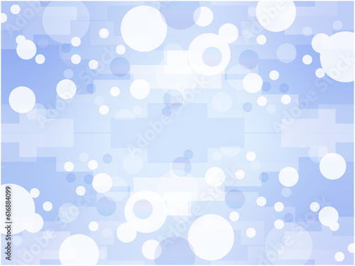 爽やかなパステルカラーの抽象的な水玉模様背景素材_ブルー
