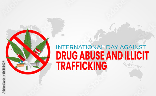 vector design International Day Against Drug Abuse And Illicit Trafficking. ilustration design