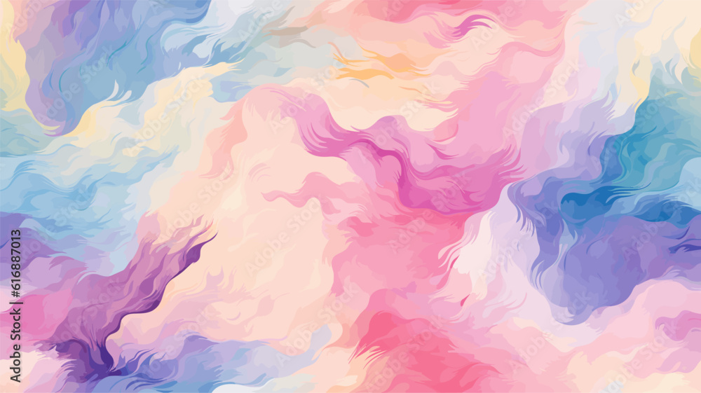 Abstract multicolored background. Blending watercolor paints. Vector illustration for design. Cover background, invitation background, packaging design, wall drawings, fabric and printing.