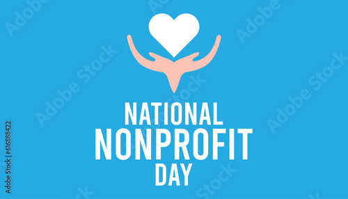 National Nonprofit Day, On 17 august. banner, Holiday, poster, card and background design.