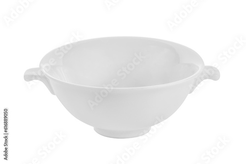 Empty white bowl isolated on transparent png