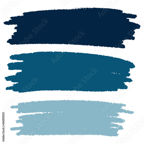 Black Marker Brush Ink Line Stroke Set, Isolated on white background. Grunge Texture.