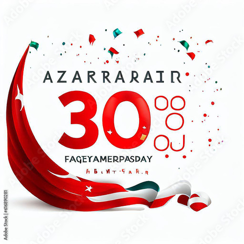 Design for Turkey's Independence Day on August 30. ai generated photo