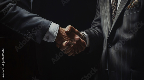 握手をするビジネスマン AIイラスト