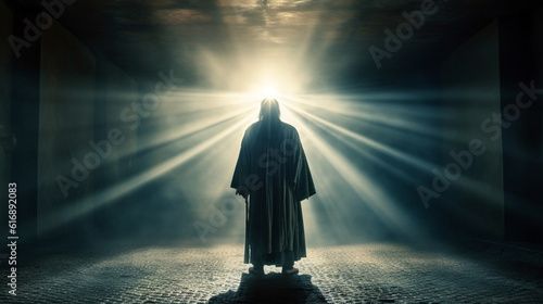 啓示を受ける預言者イメージ　AIイラスト