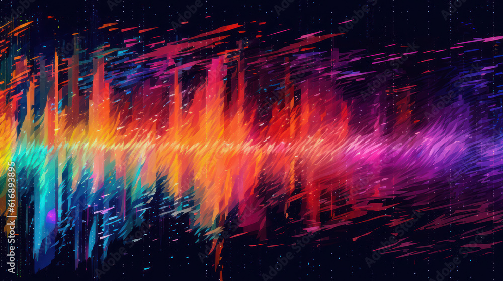 Naklejka premium Glitch overlay. Analog distortion. Noise texture.