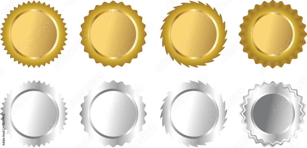Certificate seal gold and silver for print and digital usage vector graphics Certificate seal gold and silver for print and digital usage vector graphics
