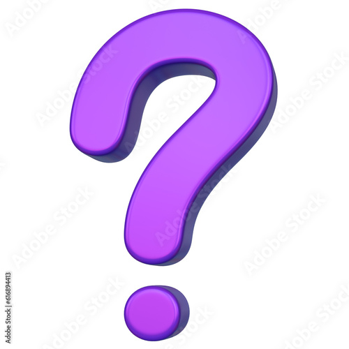 Metallic Purple Question mark