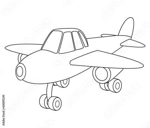 airplane outline vector illustration