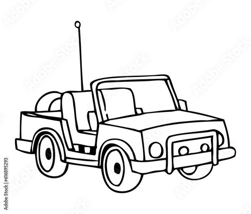toy car outline vector illustration
