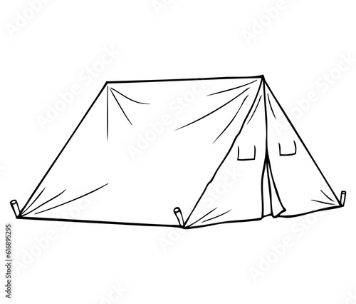 tent sketch illustration