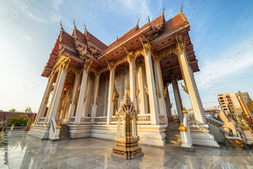 Awesome view of Wat Don Mueang in Bangkok, Thailand photo