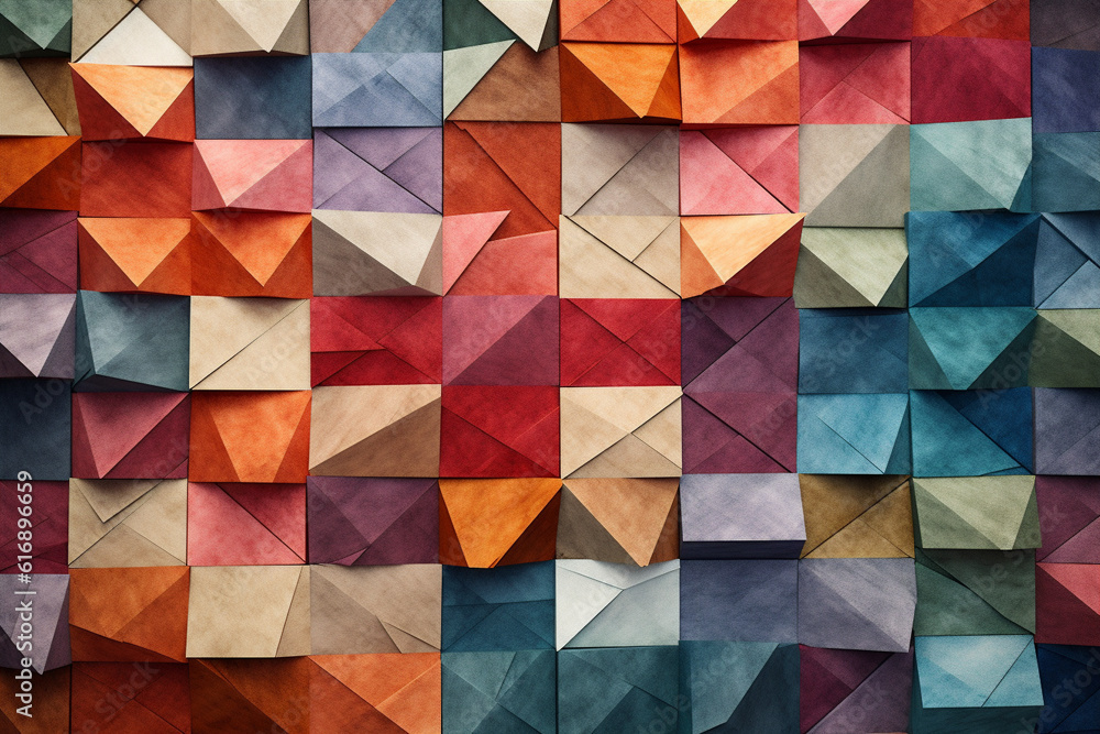 Textured Wallpaper colorfull background with geometric parts. AI generated Textured Wallpaper colorfull background with geometric parts. AI generated