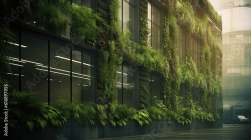 futuristic eco building city go green concept generated ai © tydeline