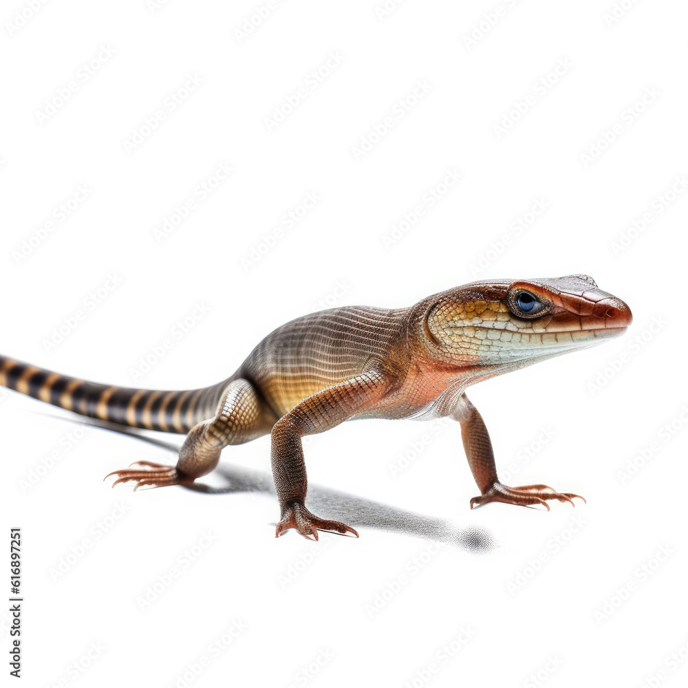 Naklejka premium A dynamic Skink (Scincidae) on the move.