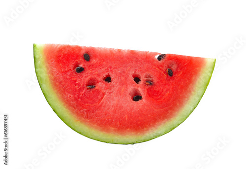 half of watermelon isolated on transparent png