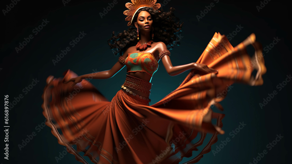 Bailarina folklore. ia generada Bailarina folklore. ia generada