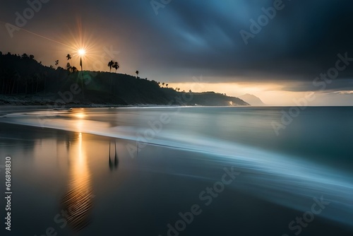 sunset in the sea © Usama