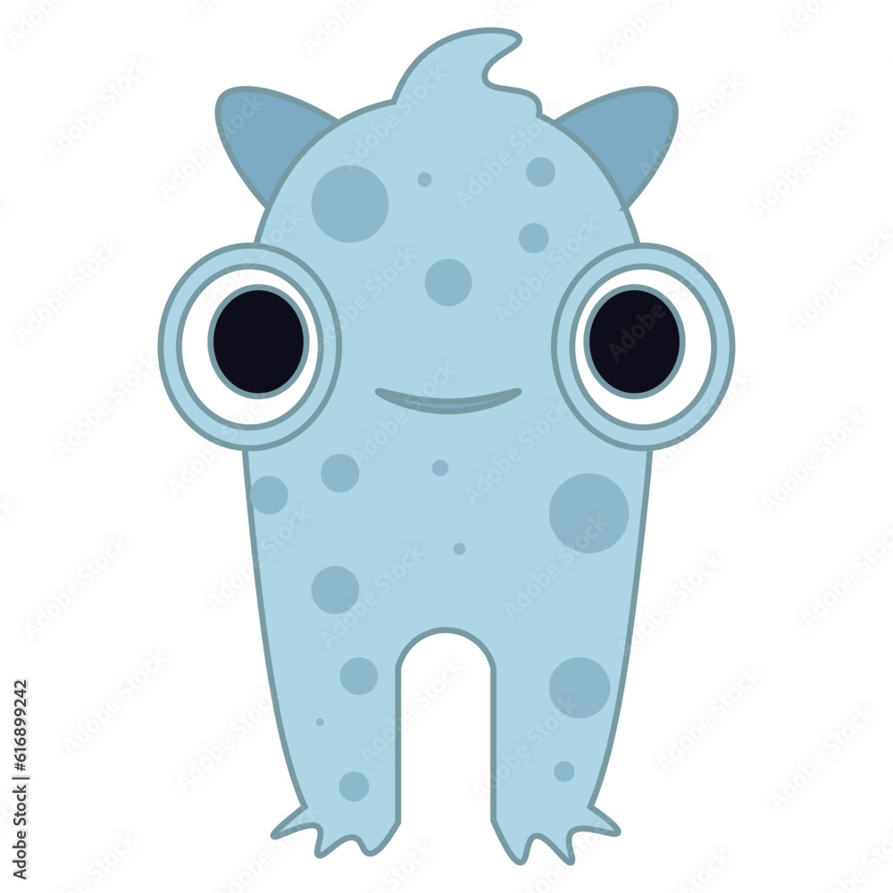 Cute monster color character funny design element Cute monster color character funny design element
