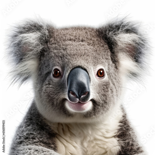 A friendly Koala  Phascolarctos cinereus  offering a smile.