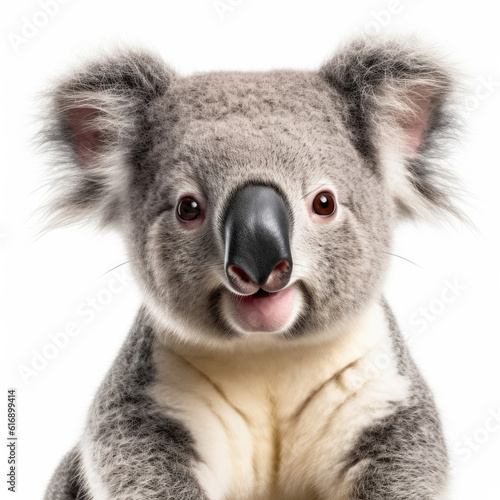 A friendly Koala  Phascolarctos cinereus  offering a smile.