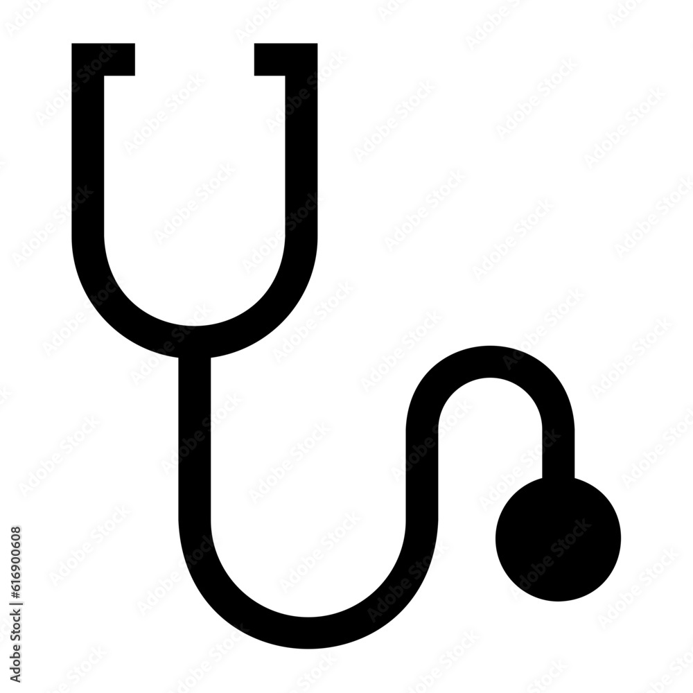 stethoscope glyph icon stethoscope glyph icon