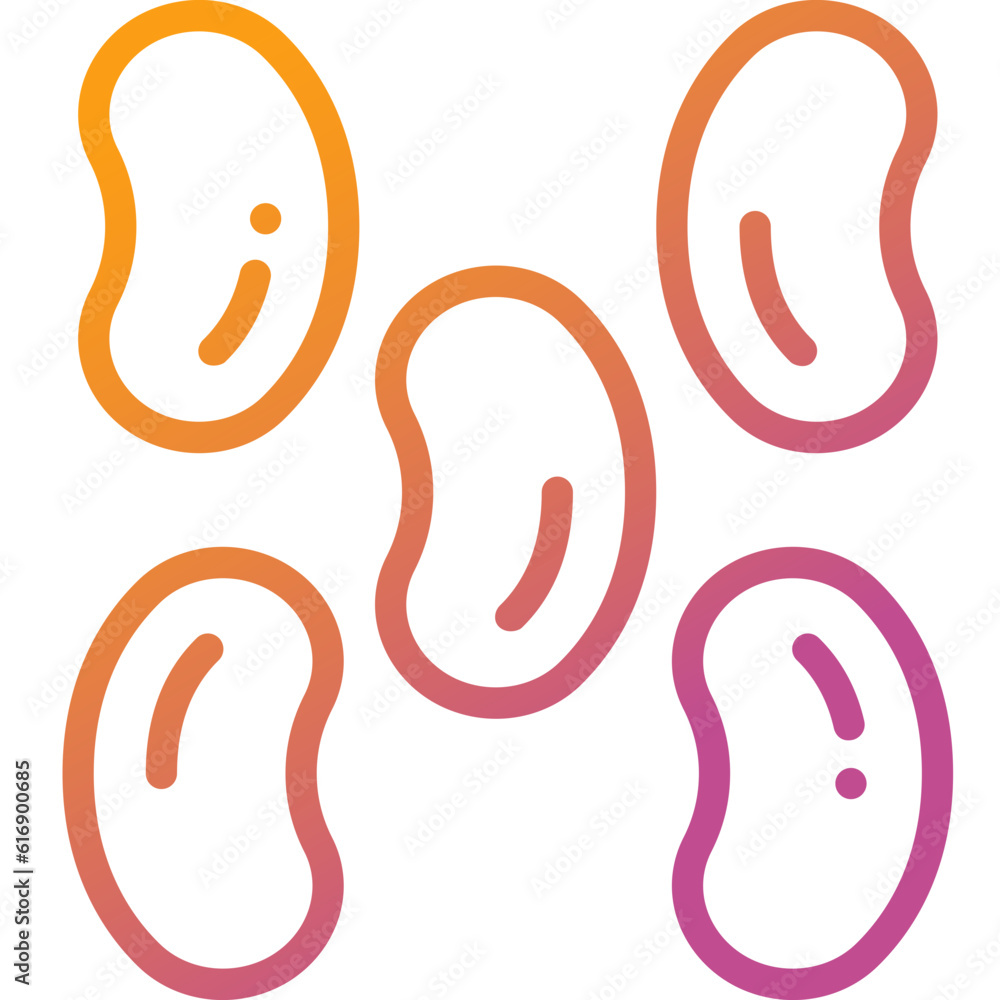 jelly bean gradient line icon jelly bean gradient line icon