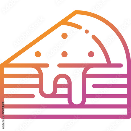 crepe gradient line icon