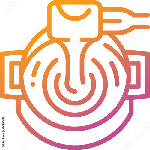fondue gradient line icon