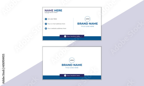 Business Card, Simple Creative Business Card Template, Personal Business Card Layout, Simple Flat Creative and Clean Design, Double-Sided Rectangle Size Business Card Mockup, Visiting Card design.