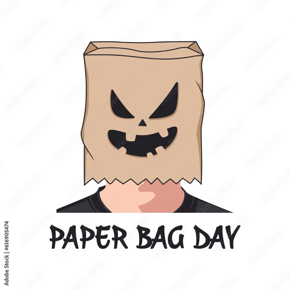 scary man with paper bag head illustration 7356881 Vector Art at Vecteezy