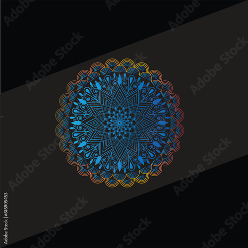 Refined Gold Mandala Illustration Background.