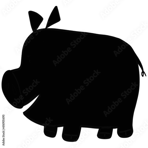 black piggy bank