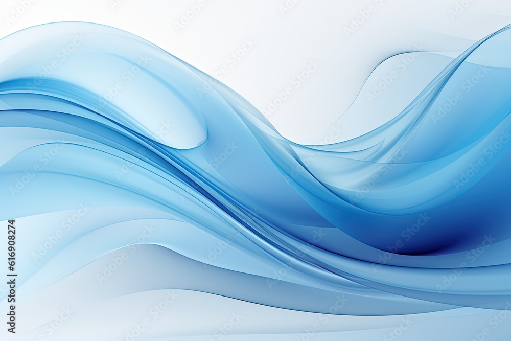 Naklejka premium Blue Wave Border Abstract Vector Background